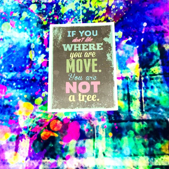Move You’re Not A Tree Motivational Mini Poster Stickers Decor - Picture 1 of 4